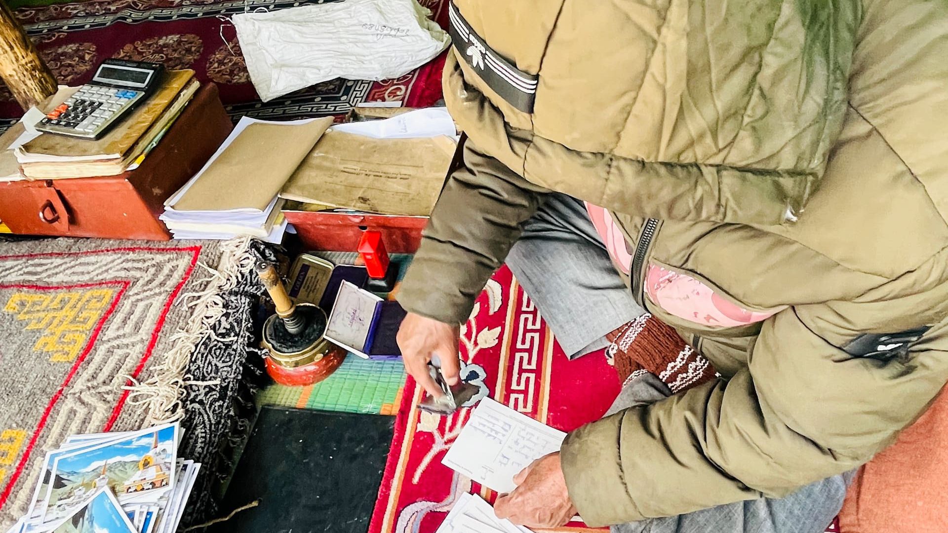 Posting Cards from World's Highest Post Office