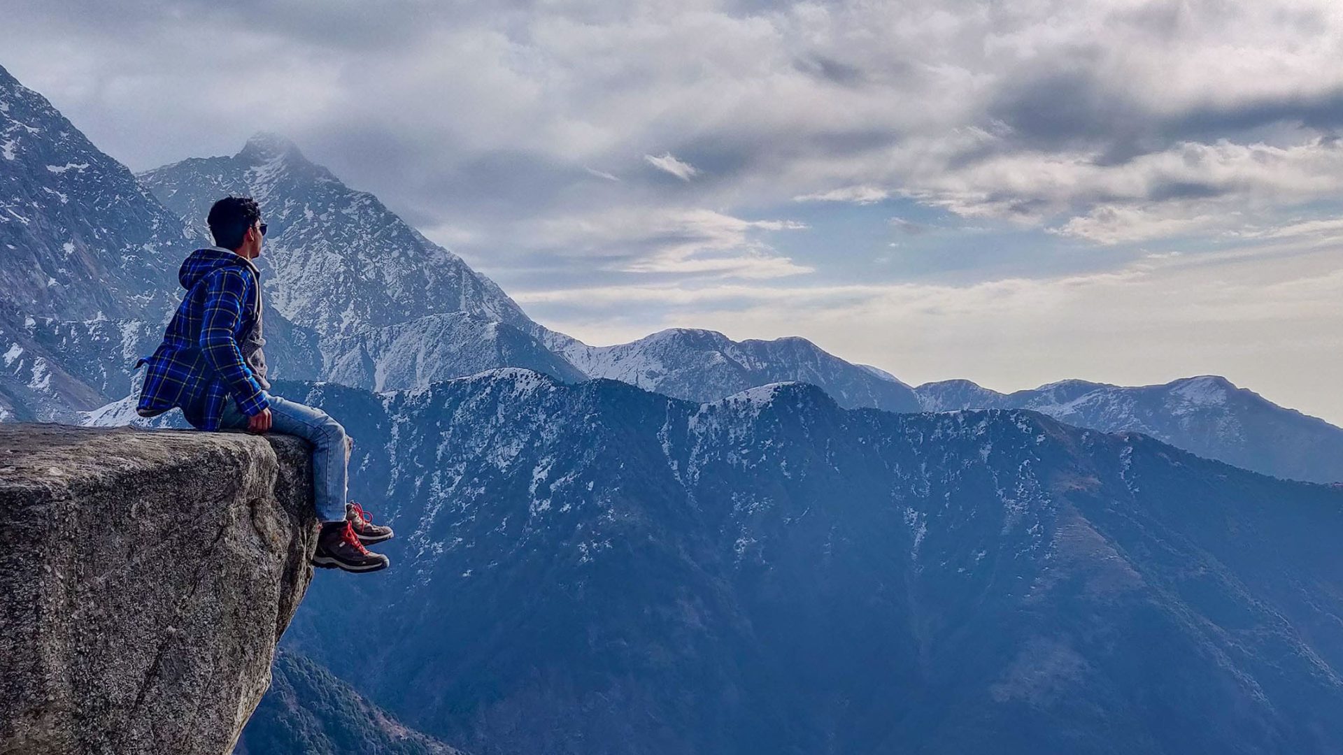 View of Laka Glacier from Triund Summit (1)