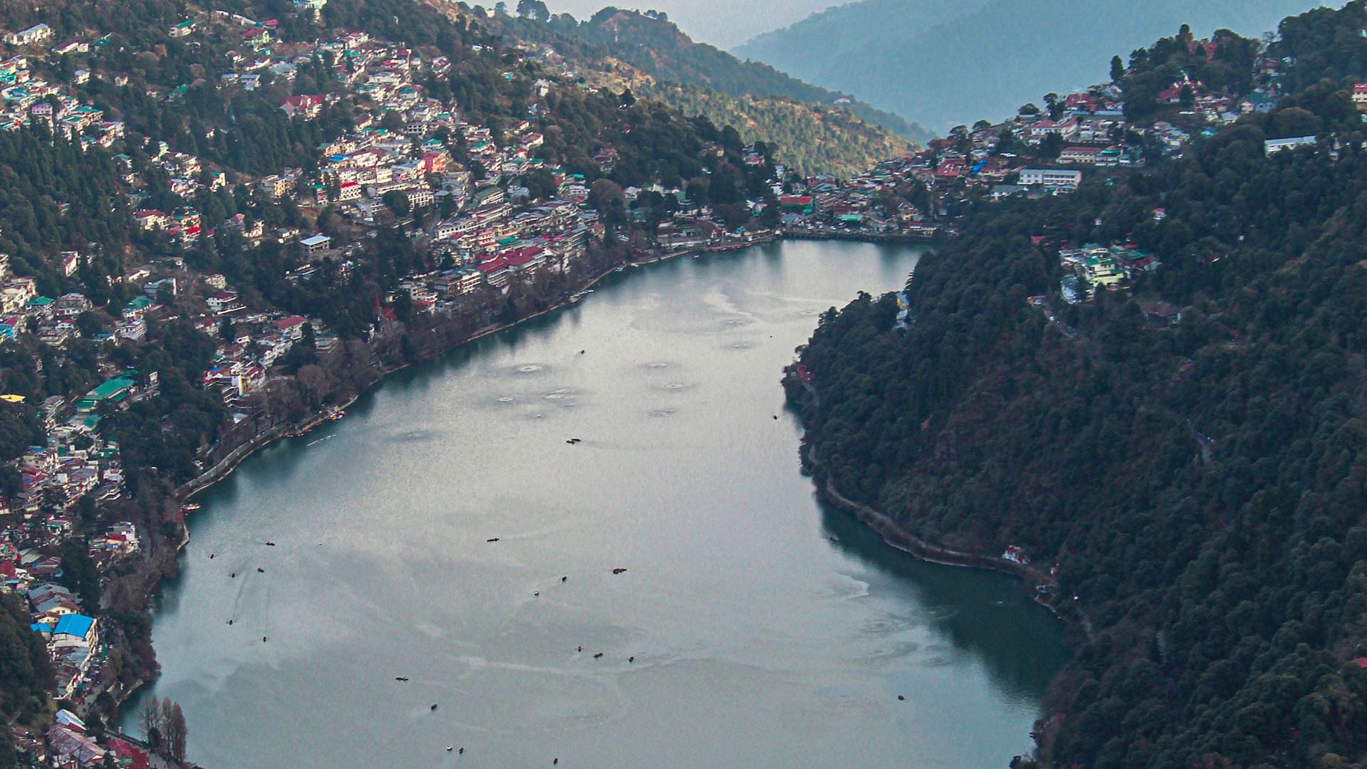 View of Nainital City and Lake from Naina Peak
