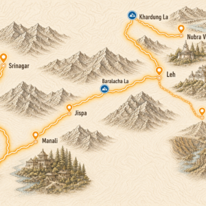 Ladakh Circuit Route Map
