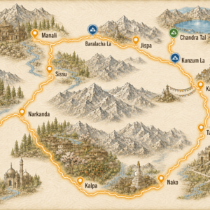 Lahaul-Spiti Circuit Route Map