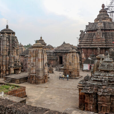 Lingaraja Temple, the principal Kalinga-style temple in Bhubaneswar, Odisha